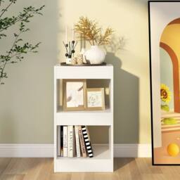 Berkfield Home Book Cabinet/Room Divider White 40x30x72 cm - Size: 40 x 30 x 72 cm - thumbnail 5