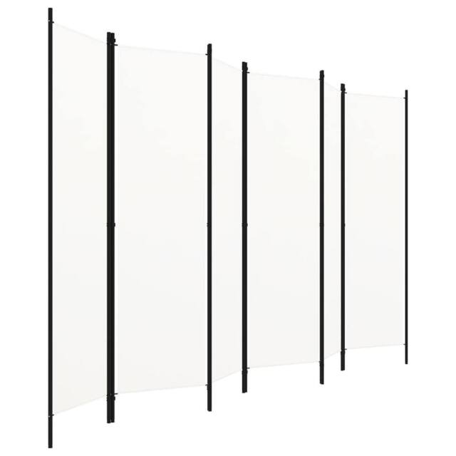 Berkfield Home 6-Panel Room Divider Cream White 300x180 cm - image 1
