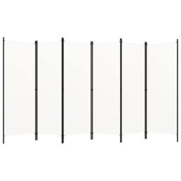 Berkfield Home 6-Panel Room Divider Cream White 300x180 cm - thumbnail 2