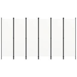 Berkfield Home 6-Panel Room Divider Cream White 300x180 cm - thumbnail 3
