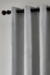 Helena Springfield 'Roma' Woven Lined Curtains in Silver - Size: 167 cm width x 137 cm drop - thumbnail 2