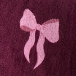 OHS Bows Cuddle Cushion Soft Fleece Reading Pillow in Burgundy - thumbnail 4