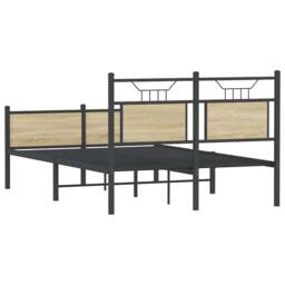 Berkfield Home Durable Bed Frame Frame Sonoma Oak 120x190 cm Small Double Wood in Light Oak - thumbnail 8