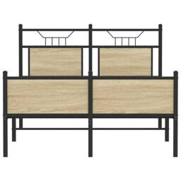 Berkfield Home Durable Bed Frame Frame Sonoma Oak 120x190 cm Small Double Wood in Light Oak - thumbnail 6