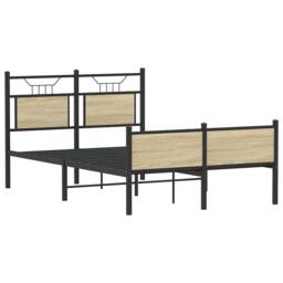 Berkfield Home Durable Bed Frame Frame Sonoma Oak 120x190 cm Small Double Wood in Light Oak - thumbnail 1