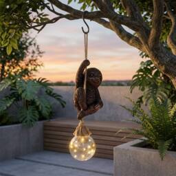 Garden Greatness Swingin' Sloth Hanging Garden Solar Light - Size: 1 Pack - thumbnail 1