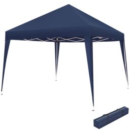 tectake Gazebo Linosa - 3 x 3 m, foldable, water-resistant, UV protection in Blue - Size: Large - thumbnail 1