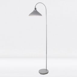 First Choice Lighting Set of 2 Maxwell - Flint Grey Chrome Floor Reading Lamps - thumbnail 3