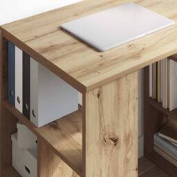 Berkfield Home Corner Desk Artisan oak Engineered wood Medium Sleek in Brown - thumbnail 4