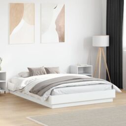 Berkfield Home Bed Frame without Mattress White 140x190 cm - thumbnail 1