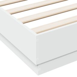 Berkfield Home Bed Frame without Mattress White 140x190 cm - thumbnail 6