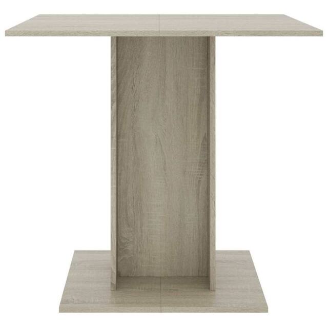 Berkfield Home Beautiful Dining Table Sonoma Oak 80x80x75 cm Engineered Wood in Light Brown - Size: 80 x 80 x 75 cm - image 1