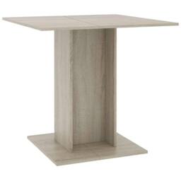 Berkfield Home Beautiful Dining Table Sonoma Oak 80x80x75 cm Engineered Wood in Light Brown - Size: 80 x 80 x 75 cm - thumbnail 3