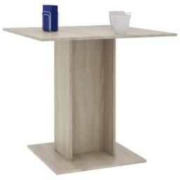 Berkfield Home Beautiful Dining Table Sonoma Oak 80x80x75 cm Engineered Wood in Light Brown - Size: 80 x 80 x 75 cm - thumbnail 5