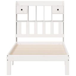 Berkfield Home Bookcase Bed without Mattress White 90x200cm Solid Wood Pine - Size: 90x200 cm - thumbnail 4
