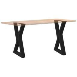 Berkfield Home Dining Table Legs 2 pcs Black 60x(72-73.3) cm Steel - thumbnail 8
