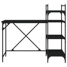 Berkfield Home Computer Desk with Shelves Black 120x47x109 cm - Size: 120 x 47 x 109 cm - thumbnail 4