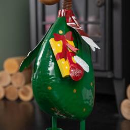 Samuel Alexander 44cm Hand Painted Metal Polka Dot Rudolph Decoration in Green - thumbnail 6