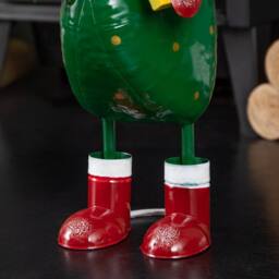 Samuel Alexander 44cm Hand Painted Metal Polka Dot Rudolph Decoration in Green - thumbnail 7