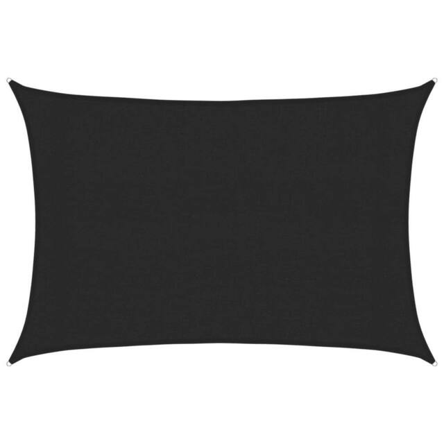Berkfield Home Sunshade Sail 160 g/m ² Black 3x4 m HDPE - image 1