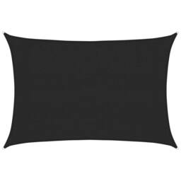 Berkfield Home Sunshade Sail 160 g/m ² Black 3x4 m HDPE - thumbnail 1
