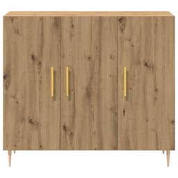 Berkfield Home Sideboard Artisan Oak 90x34x80 cm Engineered Wood in Brown - Size: 90 x 34 x 80 cm - thumbnail 6