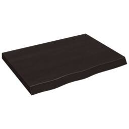 Berkfield Home Table Top Dark Grey 80x60x(2-6) cm Treated Solid Wood Oak - thumbnail 3