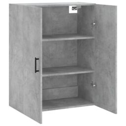 Berkfield Home Wall Mounted Cabinet Concrete Grey 69.5x34x90 cm - thumbnail 6