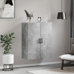 Berkfield Home Wall Mounted Cabinet Concrete Grey 69.5x34x90 cm - thumbnail 3