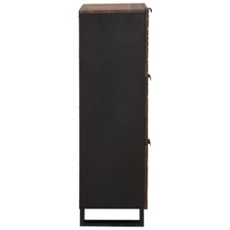 Berkfield Home Highboard Walnut Wood with Shelf Other with Storage with Door Brown Medium - thumbnail 4