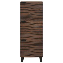 Berkfield Home Highboard Walnut Wood with Shelf Other with Storage with Door Brown Medium - thumbnail 3