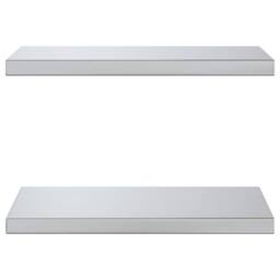 Berkfield Home Wall Shelves 2 pcs 50x30x3 cm Silver Stainless Steel - Size: 50 x 30 x 3 cm - thumbnail 5