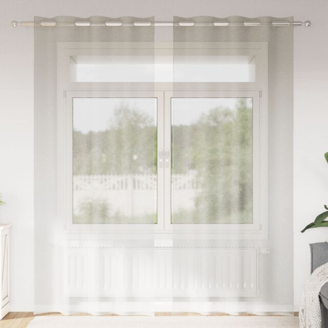 Berkfield Home Curtains with Curtains 2 pcs Cream 140 x 245 cm Polyester - image 1