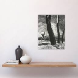 "Artery8 The Gambler Charcoal Painting Redon Vintage Wall Art Print Poster in Grey - Size: W12"" x H16""" - thumbnail 4