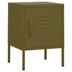 Berkfield Home Nightstands 2 pcs Olive Green 35x35x51 cm Steel - Size: 35 x 35 x 51 cm - thumbnail 2