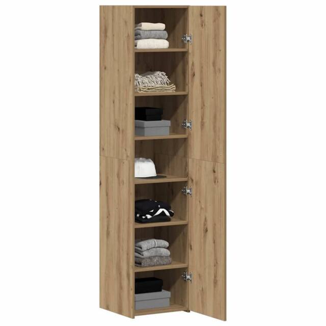 Berkfield Home Highboard Artisan Oak 40x42.5x185 cm Engineered Wood in Brown - image 1
