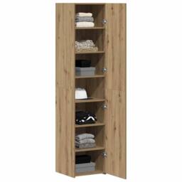Berkfield Home Highboard Artisan Oak 40x42.5x185 cm Engineered Wood in Brown - thumbnail 1