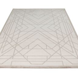 The Rug Shop UK Geometric Cheque Viscose Easy To Grey Clean Latex Back Rug - Size: 120 cm x 180 cm - thumbnail 4