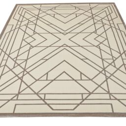 The Rug Shop UK Geometric Cheque Viscose Easy To Grey Clean Latex Back Rug - Size: 120 cm x 180 cm - thumbnail 3
