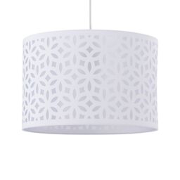 First Choice Lighting Set of 2 White Laser Cut 25cm Pendant Lightshades - thumbnail 2
