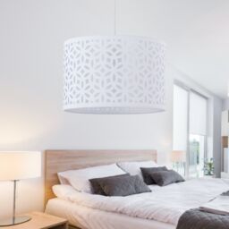 First Choice Lighting Set of 2 White Laser Cut 25cm Pendant Lightshades - thumbnail 6