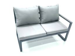 Fimous Aluminum Outdoor Garden Furniture Set Corner Sofa Chair Adjustable Rising Lifting Dining Table Sets Dark Grey - thumbnail 3