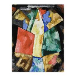 "Artery8 Blue Yellow & Green Abstraction Hartley Wall Art Poster Print - Size: W24"" x H32""" - thumbnail 1