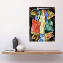 "Artery8 Blue Yellow & Green Abstraction Hartley Wall Art Poster Print - Size: W24"" x H32""" - thumbnail 4
