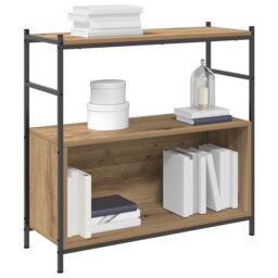 Berkfield Home Book Cabinet Artisian Oak 80x30x78, 5 cm Engineered Wood in Brown - thumbnail 3