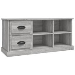 Berkfield Home TV Cabinet Grey Sonoma 102x35.5x47.5 cm Engineered Wood - thumbnail 1