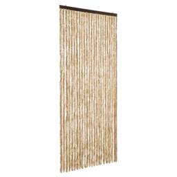 Berkfield Home Fly Curtain Beige 100x200 cm Chenille - thumbnail 1