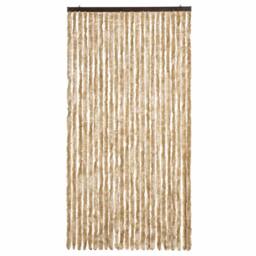 Berkfield Home Fly Curtain Beige 100x200 cm Chenille - thumbnail 3