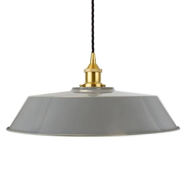 SE Home French Grey Large Chancery Pendant Light - Polished Brass - image 1