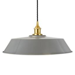 SE Home French Grey Large Chancery Pendant Light - Polished Brass - thumbnail 1